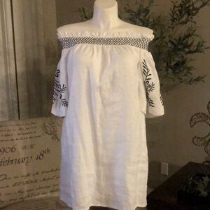 COPY - Vince Camuto off the shoulder linen Dress